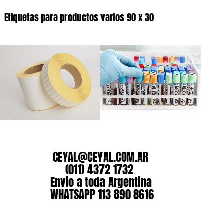 Etiquetas para productos varios 90 x 30