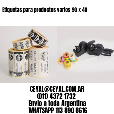 Etiquetas para productos varios 90 x 40