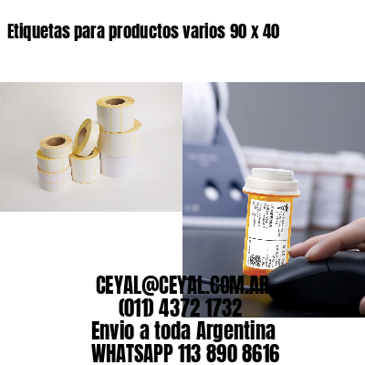 Etiquetas para productos varios 90 x 40