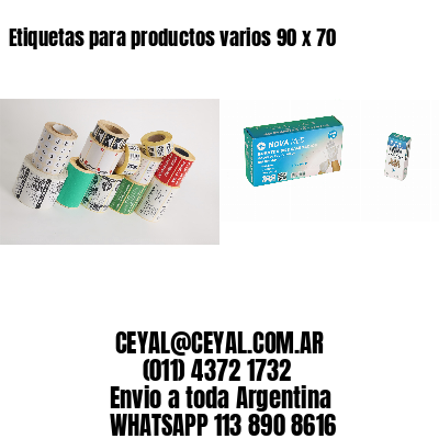 Etiquetas para productos varios 90 x 70