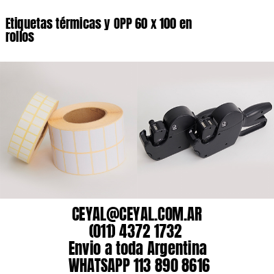 Etiquetas térmicas y OPP 60 x 100 en rollos