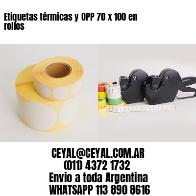 Etiquetas térmicas y OPP 70 x 100 en rollos