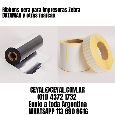 Ribbons cera para impresoras Zebra DATAMAX y otras marcas