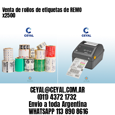 Venta de rollos de etiquetas de REMO x2500 