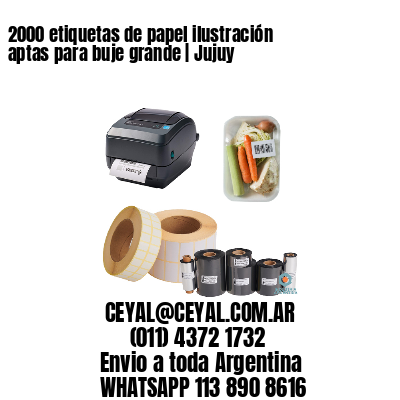 2000 etiquetas de papel ilustración aptas para buje grande | Jujuy