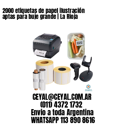 2000 etiquetas de papel ilustración aptas para buje grande | La Rioja