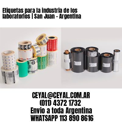 Etiquetas para la industria de los laboratorios | San Juan – Argentina