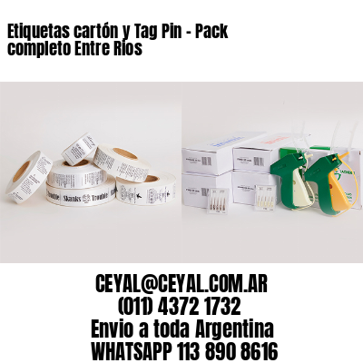 Etiquetas cartón y Tag Pin - Pack completo Entre Rios
