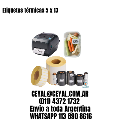Etiquetas térmicas 5 x 13