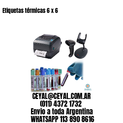 Etiquetas térmicas 6 x 6