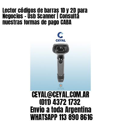 Lector códigos de barras 1D y 2D para Negocios – Usb Scanner | Consultá nuestras formas de pago CABA