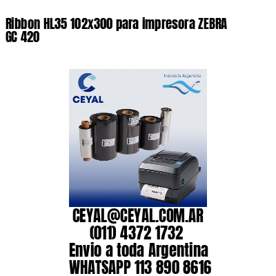 Ribbon HL35 102×300 para impresora ZEBRA GC 420