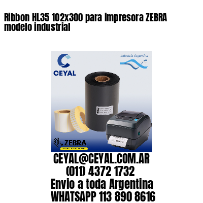 Ribbon HL35 102×300 para impresora ZEBRA modelo industrial