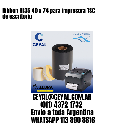 Ribbon HL35 40 x 74 para impresora TSC de escritorio