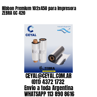 Ribbon Premium 102×450 para impresora ZEBRA GC 420