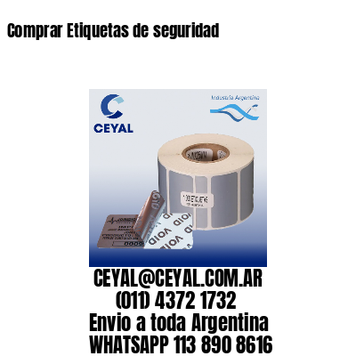 Comprar Etiquetas de seguridad