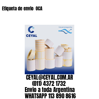 Etiqueta de envio  OCA