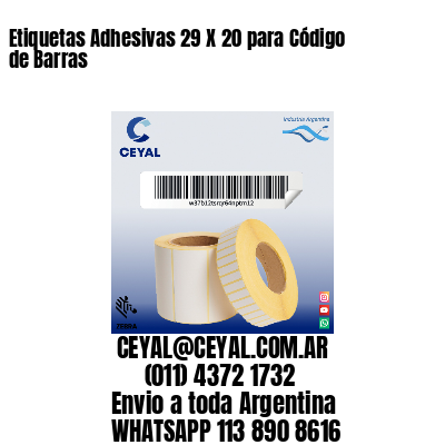 Etiquetas Adhesivas 29 X 20 para Código de Barras