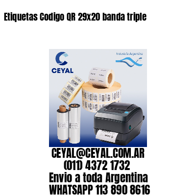 Etiquetas Codigo QR 29×20 banda triple