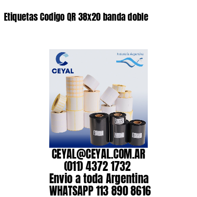 Etiquetas Codigo QR 38×20 banda doble
