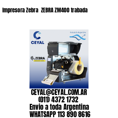 Impresora Zebra  ZEBRA ZM400 trabada