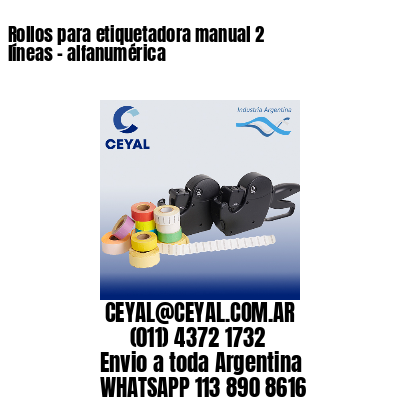 Rollos para etiquetadora manual 2 líneas – alfanumérica