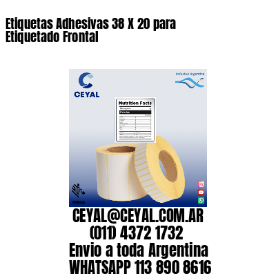 Etiquetas Adhesivas 38 X 20 para Etiquetado Frontal