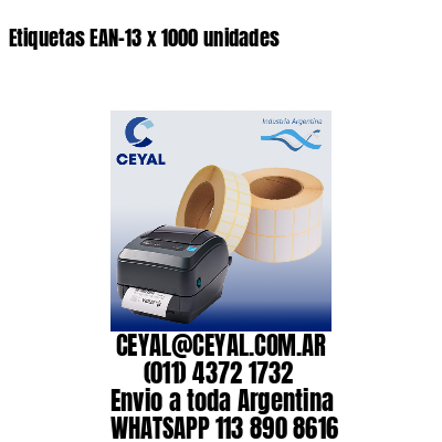 Etiquetas EAN-13 x 1000 unidades