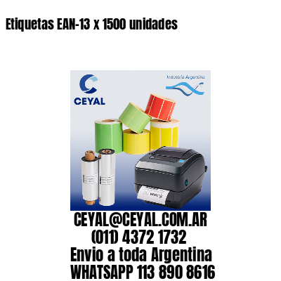 Etiquetas EAN-13 x 1500 unidades