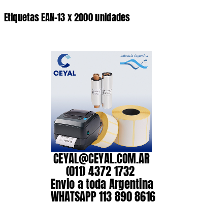 Etiquetas EAN-13 x 2000 unidades
