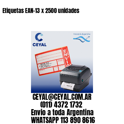 Etiquetas EAN-13 x 2500 unidades