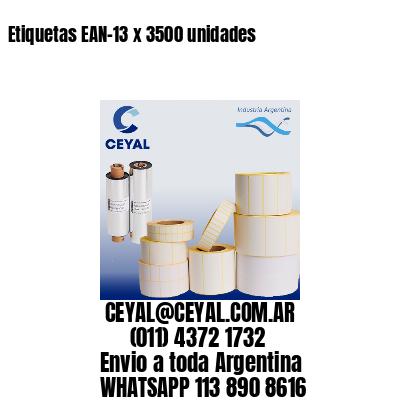 Etiquetas EAN-13 x 3500 unidades