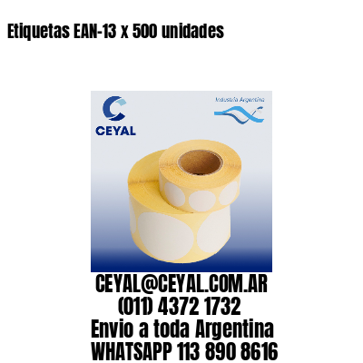 Etiquetas EAN-13 x 500 unidades