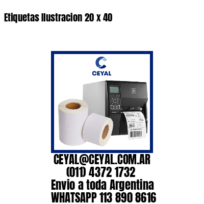 Etiquetas Ilustracion 20 x 40