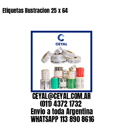 Etiquetas Ilustracion 25 x 64
