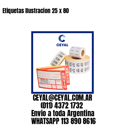 Etiquetas Ilustracion 25 x 80