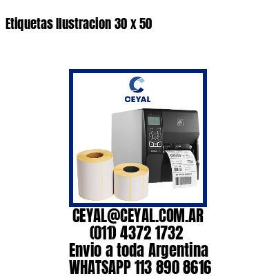 Etiquetas Ilustracion 30 x 50