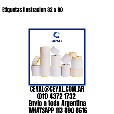 Etiquetas Ilustracion 32 x 80