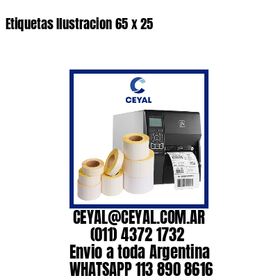 Etiquetas Ilustracion 65 x 25