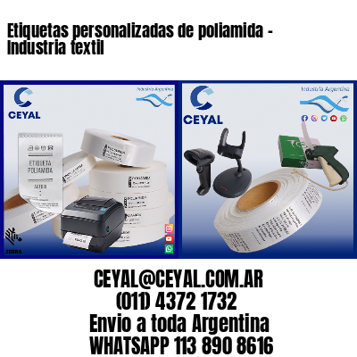 Etiquetas personalizadas de poliamida – Industria textil