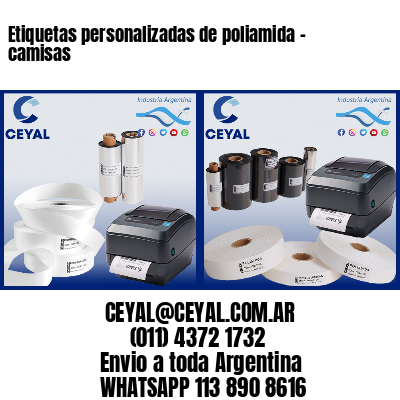 Etiquetas personalizadas de poliamida – camisas
