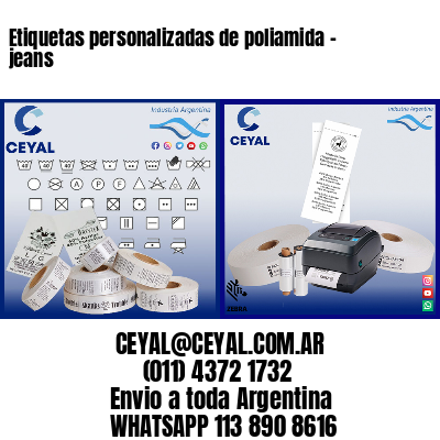 Etiquetas personalizadas de poliamida – jeans