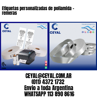 Etiquetas personalizadas de poliamida – remeras