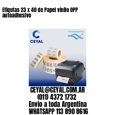 Etiqutas 23 x 40 de Papel vinilo OPP autoadhesivo