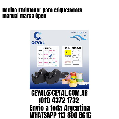 Rodillo Entintador para etiquetadora manual marca Open