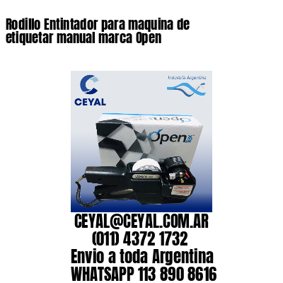 Rodillo Entintador para maquina de etiquetar manual marca Open