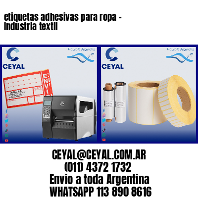etiquetas adhesivas para ropa – Industria textil