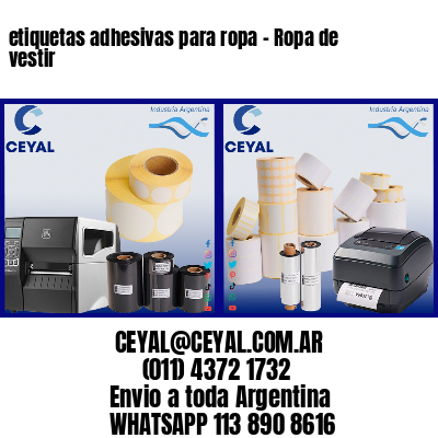 etiquetas adhesivas para ropa – Ropa de vestir