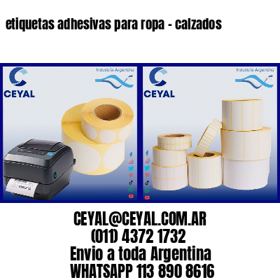 etiquetas adhesivas para ropa – calzados