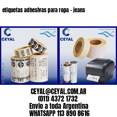 etiquetas adhesivas para ropa – jeans